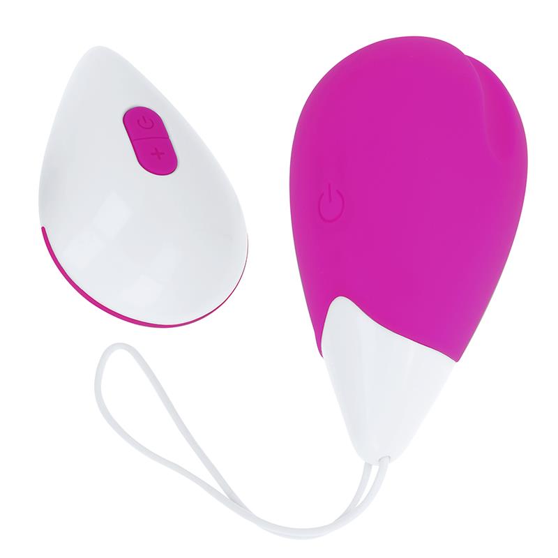 TEXTURED VIBRATING EGG 10 MODES PURPLE AND WHITE