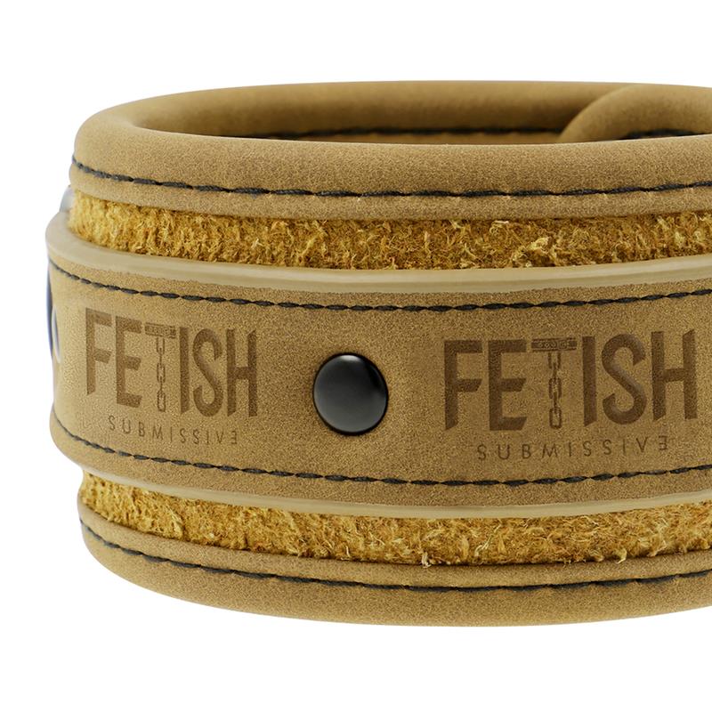 VEGAN LEATHER ANKLE CUFFS WITH NEOPRENE LINING