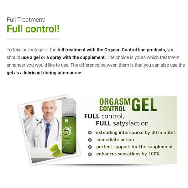 Orgasm control Premium gel - 100ml